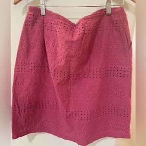 L.L. Bean Eyelet skirt with pockets
